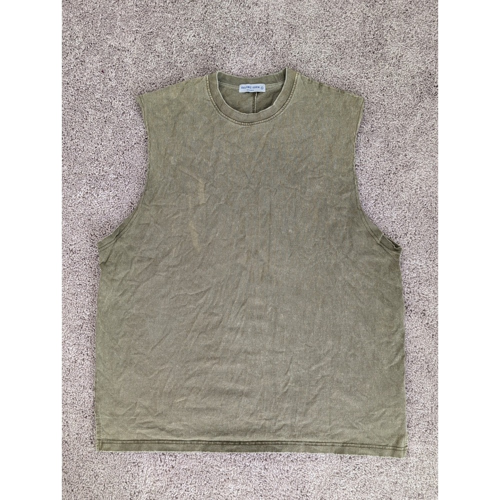 Aelfric Eden Shirt Green Distressed Tank Top Men's XL Extra Large